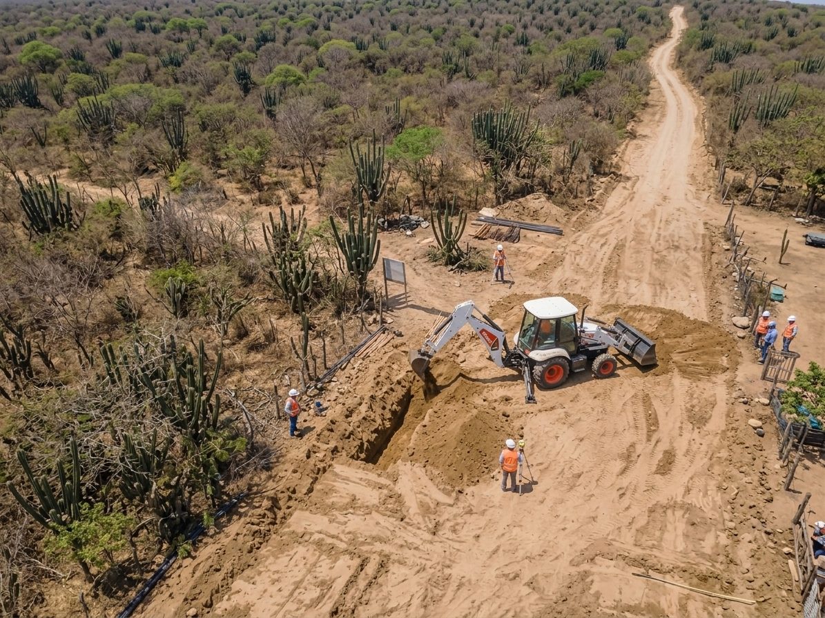 Apertura de vía en zona rural