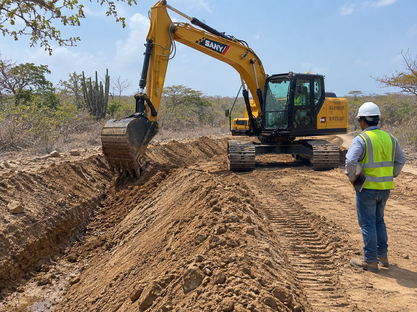 Excavación con supervisión técnica en obra