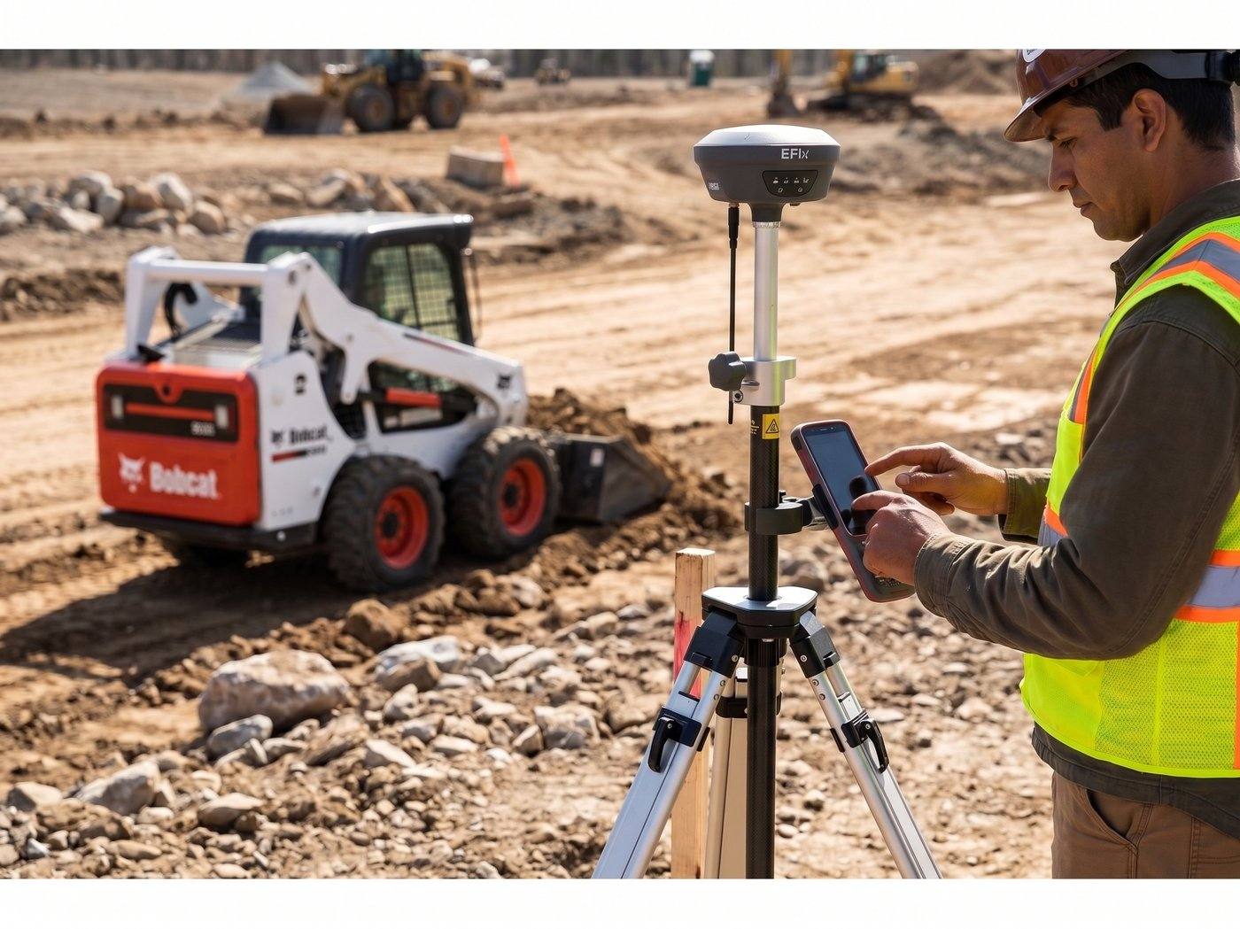 Equipo GNSS RTK en campo
